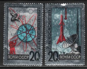 Russia #3022-23 ~ Short Set 2 of 5 ~ Foil Impression ~ Unused, HMR (1965)
