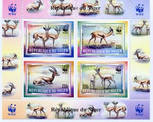 NIGER 1998 WWF Dorcas Gazelle s/s Perforated mnh.vf Limited Issue