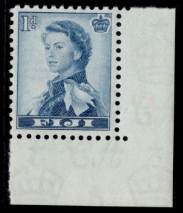 FIJI QEII SG281, 1d turquoise-blue, NH MINT.