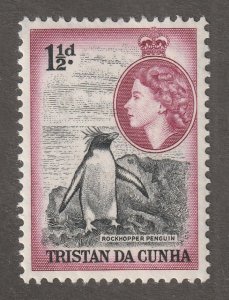 Tristan DA Cuna, stamp, scott#16,  mint, hinged, Penguin