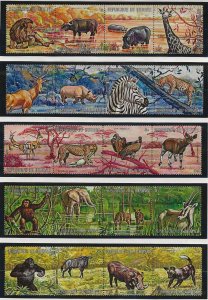 BURUNDI Sc 355-60,C146-51 NH ISSUE OF 1971 - ANIMALS