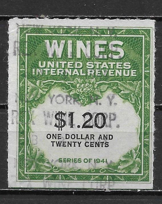 United States RE146 $1.20 Wines single Used (z1)