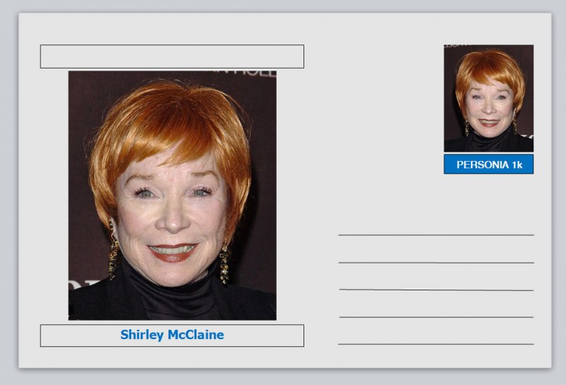 Personalities - postcard - Shirley Maclaine actress women cinema movies #1 