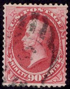 US Stamp Scott #155 90c Carmine Perry Used SCV $325