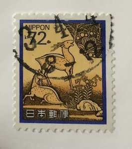 Japan 1984/89 Scott 1627 used - 72y,  Deer, from Lacquer Writing Box