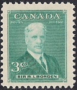 Canada #303 3 cent Robert L. Bordon, Stamp Mint OG NH VF-XF