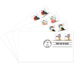 US 4995-4998 Coastal Birds (set of 4 from coil) CDS FDC 2015