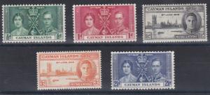 CAYMAN ISLAND   1937 - 46  CORONATION  VICTORY SETS  M H 