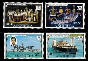 Anguilla 1977 - Queen Elizabeth Reign, West Indies Overprint - 4v - 297-300 MNH