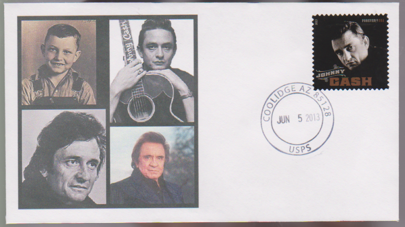 2013 Johnny Cash Stamp OOAK UO First Day Cover FDC JC10 07