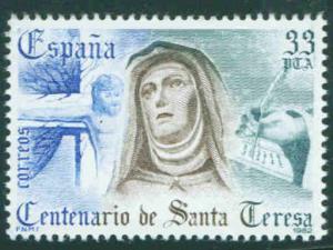 SPAIN Scott 2302 MNH** 1982 St. Teresa of Avila statue