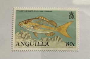 Anguilla 1990  Scott  802  MNH - 80c, fish, yellowtail snapper