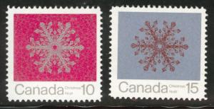 Canada Scott 556-557 MNH**  1971 Large snowflake set