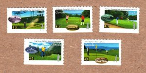 GOLF CLUB RIVERSIDE BANFF GLEN ABBEY,.. 1995 Canada 1553-1557 Set of 5 MNH