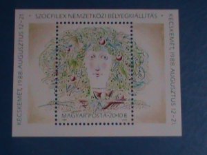 HUNGARY STAMP: -  1989   MODERN ART PAINTING MINT- NH SHEET. VERY RARE