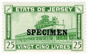 (I.B) Jersey Revenue : Duty Stamp £25 (specimen)