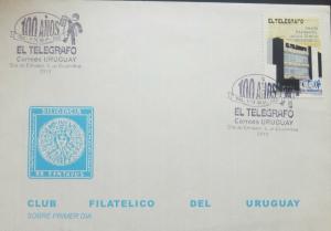 L) 2010 URUGUAY, THE TELEGRAPH, MAIL, 100 YEARS, ARCHITECTURE, COMMUNICATION