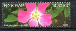 Faroe Islands Sc 612 2014 Flower stamp mint NH