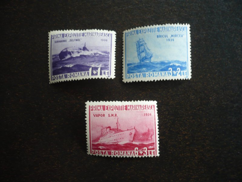 Stamps - Romania - Scott# B66-B68 - Mint Hinged Set of 3 Stamps