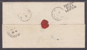 Germany, 1853 Stampless Cover, WITTENBERG-MAGDEBURG