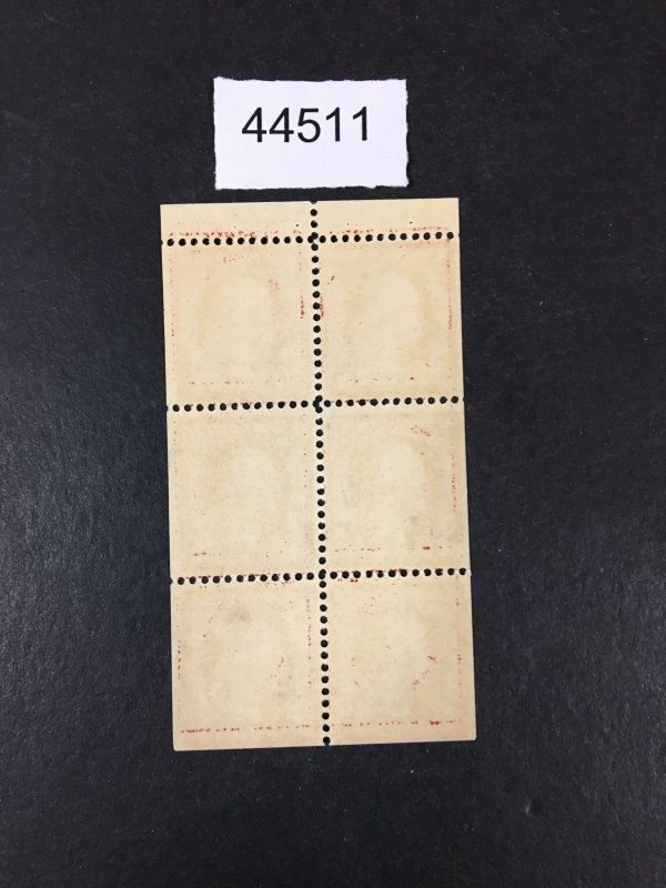 US STAMPS # 406a MINT OG NH BOOKLET PANE $110 LOT #44511
