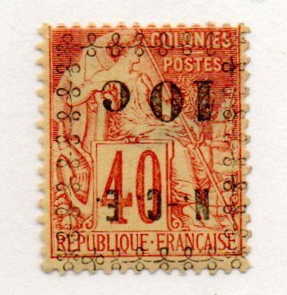 New Caledonia 13a Inverted Overprint Mint Hinged