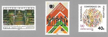 UN Souvenir Folder 1984 MNH stamps issued in New York