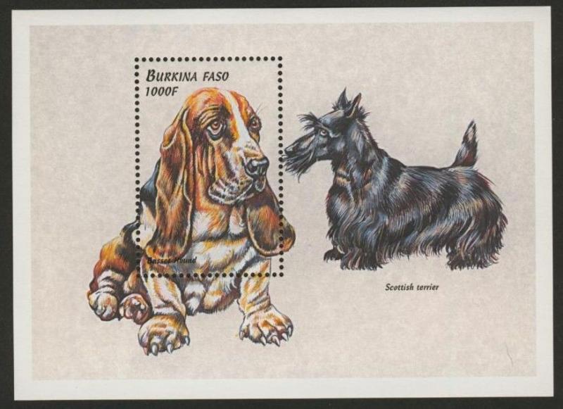 Burkina Faso 1149-51 MNH Horse, Cat, Dog