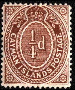 Cayman Islands #31, Complete Set, 1908, Hinged