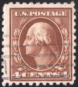 SC#465 4¢ Washington Single (1916) Used