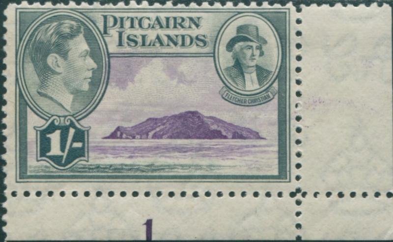 Pitcairn Islands 1940 SG7 1/- Christian and island imprint 1 MNH