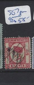 LABUAN (P2309B)  QV CAMEO 8C SG 7  PEN CANCEL   VFU 