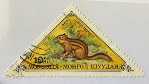 Mongolia 1973 Scott 736 CTO - 10m,  small Fur Animals, Siberian Chipmunk