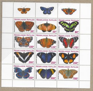 Netherlands Antilles #1260 20c-700c Inscets - Butterflies ~ MNH