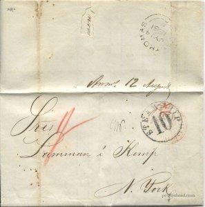 1861 (28 May) crown circle 'PAID AT SANTA MARTA'  (SG CC6) on EL to...