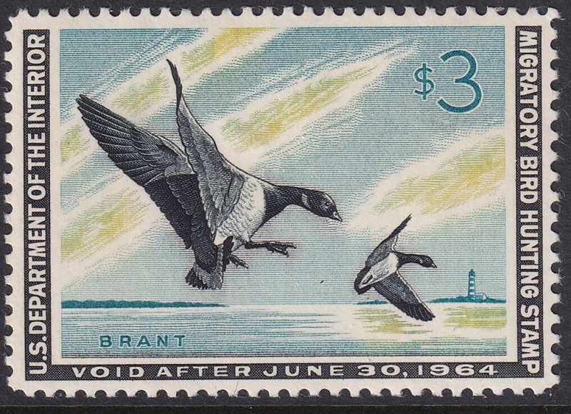 Sc# RW30 U.S. 1963 Federal Duck Stamp $3.00 MVLH CV $60.00