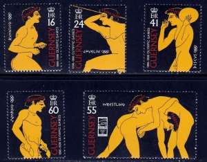 GUERNSEY 1996,Pentathlon-Sports-Atlanta- MNH Set  # 571-575