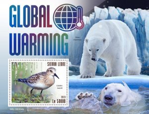 SIERRA LEONE - 2019 - Global Warming - Perf Souv Sheet - Mint Never Hinged