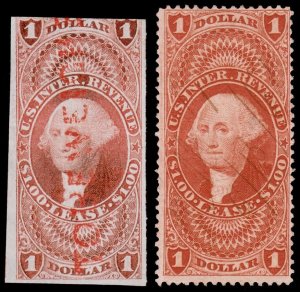 United States Revenue Scott R70a, R70c (1862-71) Used F, CV $54.50 W