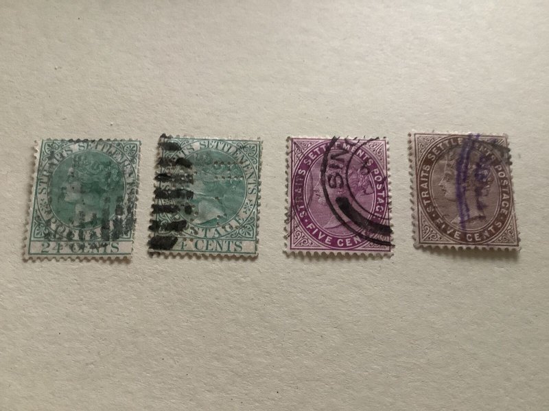 Straits settlements Queen Victoria used stamps Ref A258