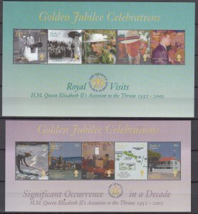 Turks & Caicos - 2002 QEII Golden Jubilee Sc# 1367/1369 - MNH (9688)