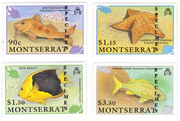 Montserrat #758-61 MNH SPECIMEN fish