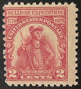 Scott #657 1929 2¢ Sullivan Expedition MNH OG