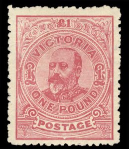 Victoria #230 (SG 431) Cat£325, 1905-10 £1 dull rose, hinged