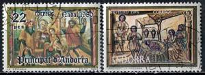 Andorra Spanish; 1980: Sc. # 124-125: O/Used Cpl. Set