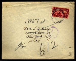 Lebanon Liban 1942 Censored  cover to New York