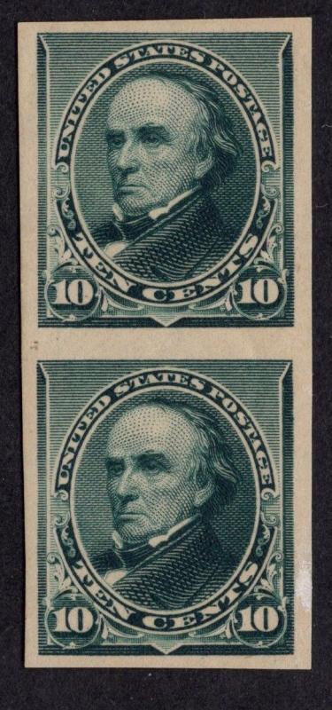 $US SC#226p5 MLH, XF Pair Plate Proof on Stamp Paper, OG, CV $325.00