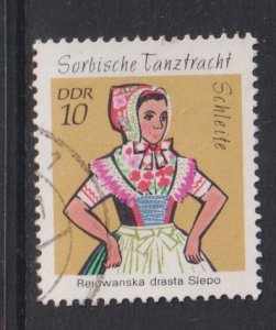 German Democratic Republic DDR #1294 used 1971 Sorbian costumes 10pf