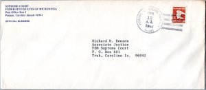 Caroline Islands [20c] C Eagle 1982 Ponape, Caroline Islands 96941 to Truk.  ...