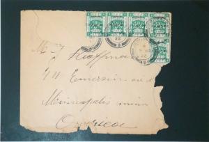 Palestine 1922 Damaged Cover to USA (I) - Z3366